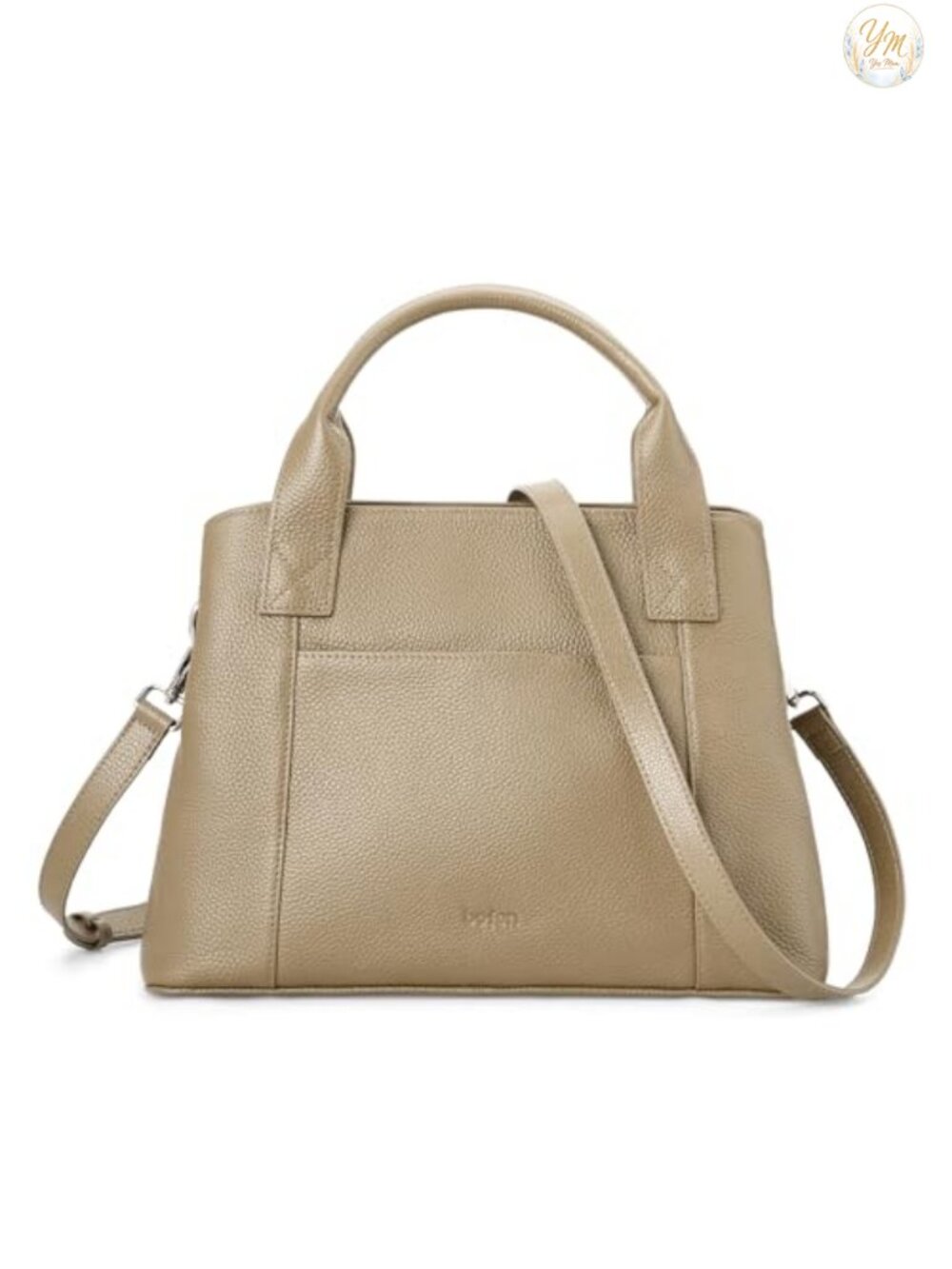 Genuine Leather Satchel Tote Bag for Women Crossbody Shoulder Purse with Zipper